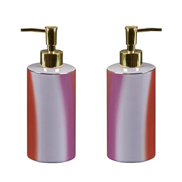 Wild Sage Other - 2 CERAMIC Wild Sage™ Tiger Wash Stripe Bathroom LOTION / Soap DISPENSERs